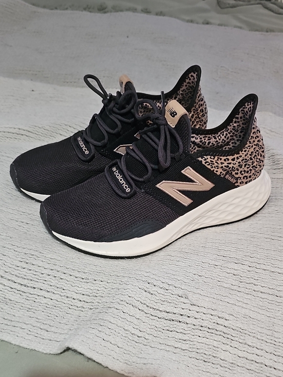 New Balance Shoes - New Balance Women's Black & Beige Leopard-Accent Sneakers